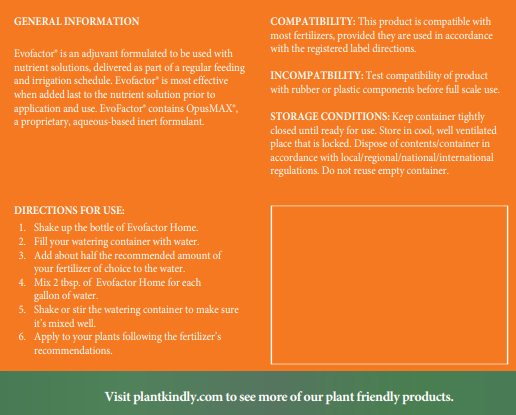 Evofactor Fertilizer "Booster" and Soil Enhancer