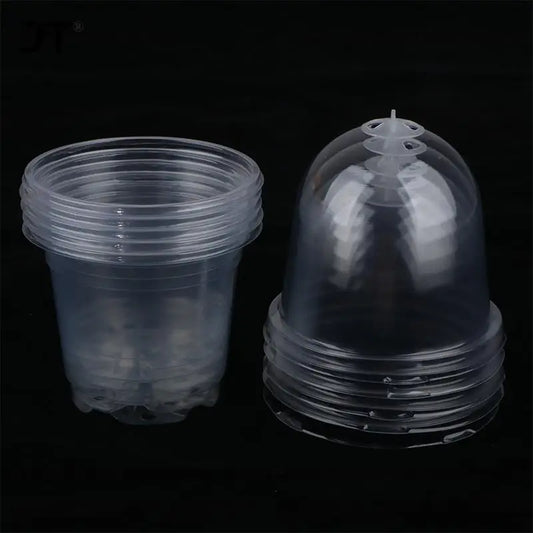 5Pcs Cups with Cover Humidity Dome Planter Containers