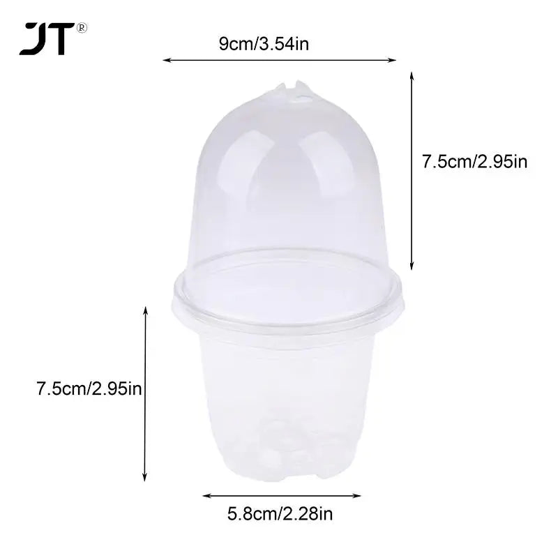 5Pcs Cups with Cover Humidity Dome Planter Containers